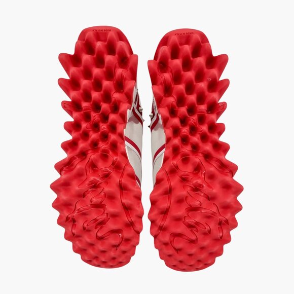 Christian Louboutin Sharkina Mesh Sneakers Size 37 US 7 White Red Loubishark 49 - Picture 4 of 15